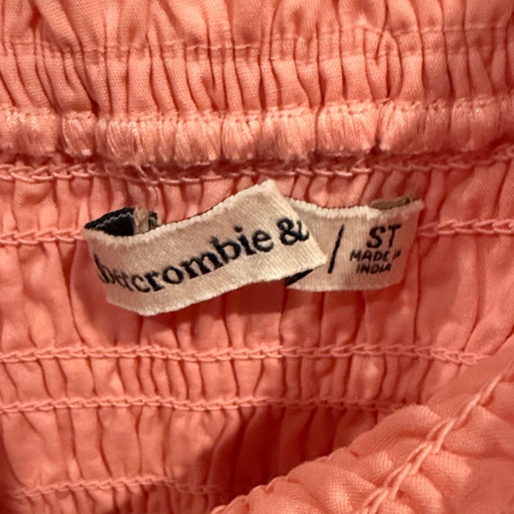 Abercrombie & Fitch Coral Ruffle Kids Dress - Picture 2 of 2